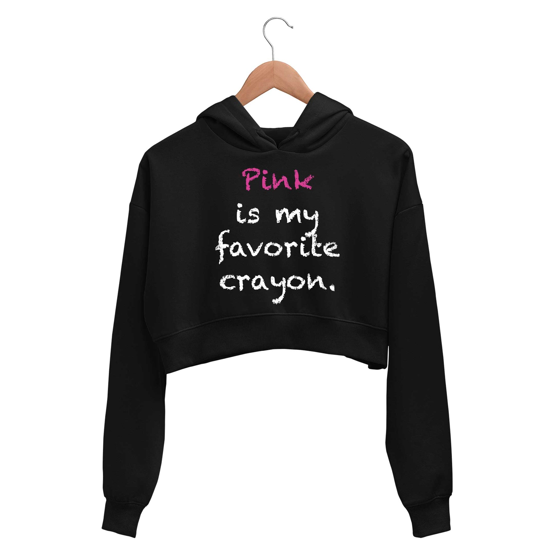 aerosmith pink is my favorite color crop hoodie hooded sweatshirt upper winterwear music band buy online india the banyan tee tbt men women girls boys unisex black