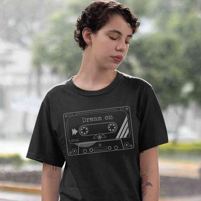 aerosmith dream on t-shirt music band buy online united states of america usa the banyan tee tbt men women girls boys unisex black