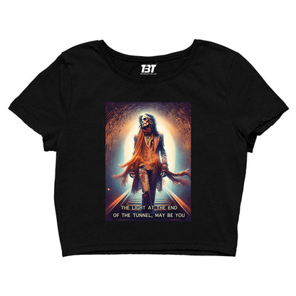 aerosmith amazing - light at the end of the tunnel crop top music band buy online united states of america usa the banyan tee tbt men women girls boys unisex black