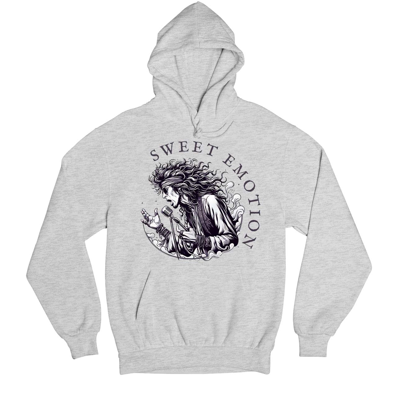 aerosmith sweet emotion hoodie hooded sweatshirt winterwear music band buy online usa united states of america the banyan tee tbt men women girls boys unisex gray