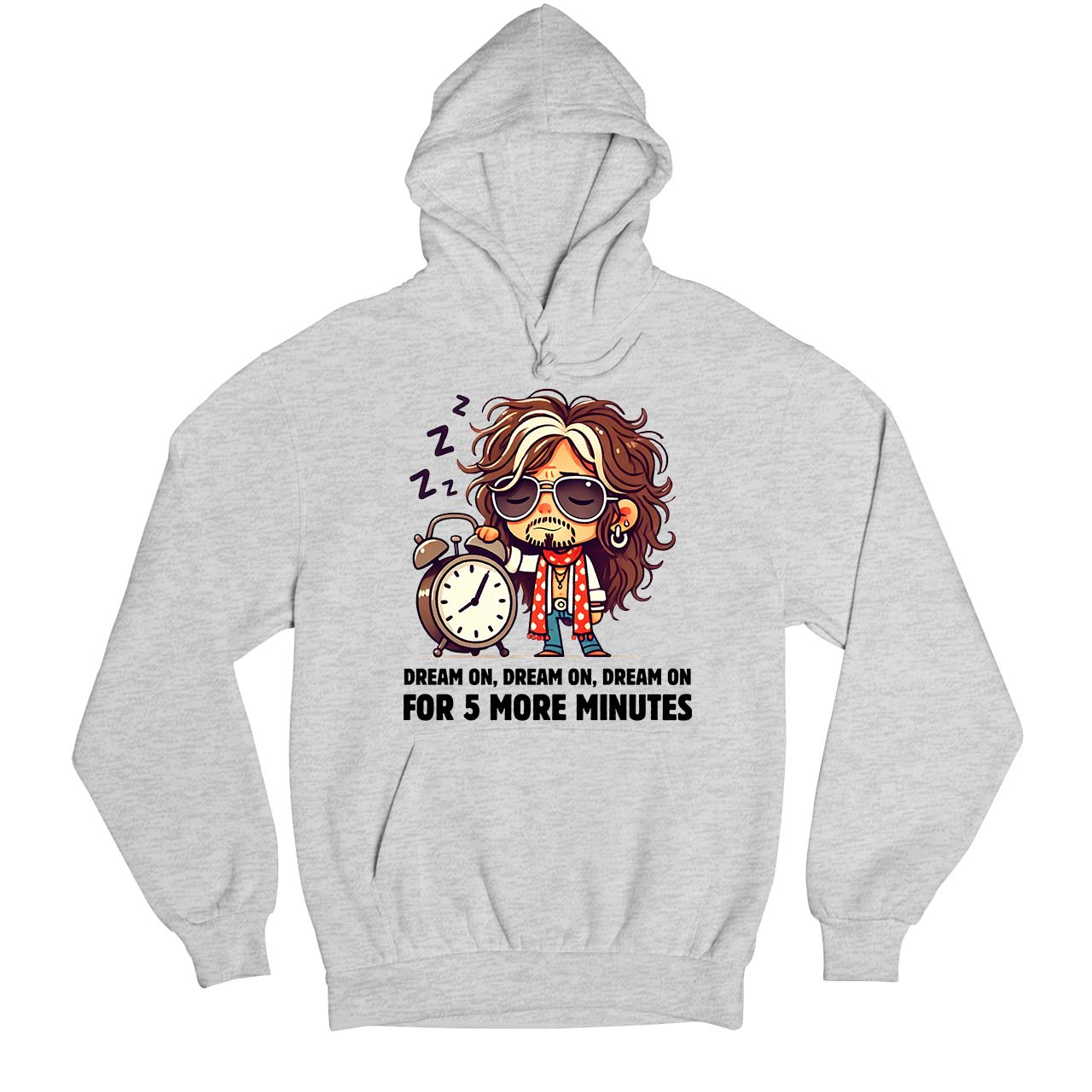 aerosmith 5 more minutes hoodie hooded sweatshirt winterwear music band buy online united states usa the banyan tee tbt men women girls boys unisex gray