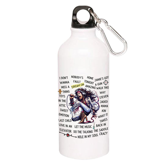 aerosmith song story sipper steel water bottle flask gym shaker music band buy online india the banyan tee tbt men women girls boys unisex