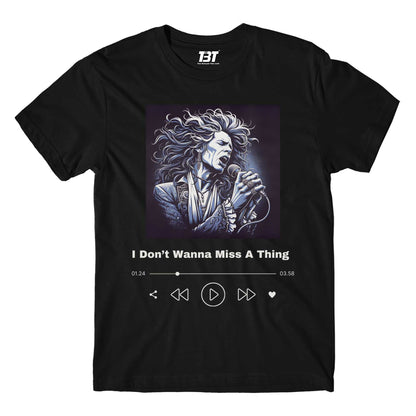 aerosmith don't wanna miss a thing t-shirt music band buy online usa united states the banyan tee tbt men women girls boys unisex black