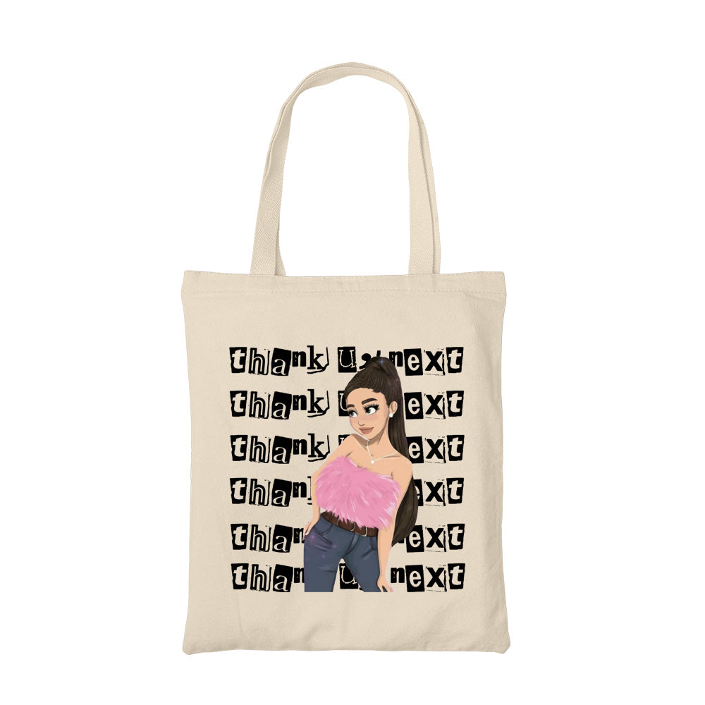 ariana grande thank you next tote bag hand printed cotton women men unisex