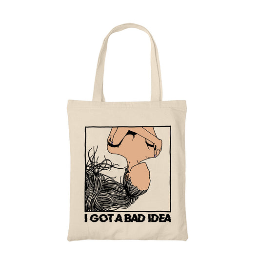 ariana grande bad idea tote bag music band buy online united states of america usa the banyan tee tbt men women girls boys unisex