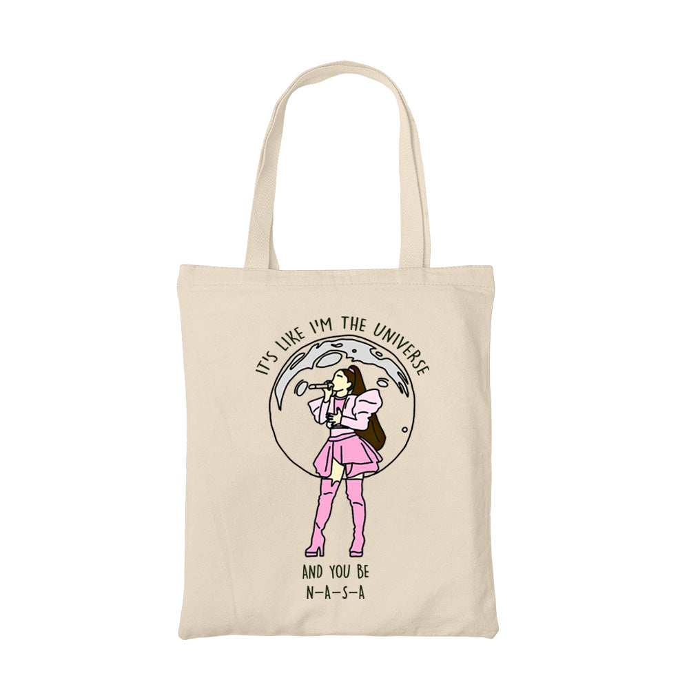 ariana grande nasa tote bag music band buy online united states of america usa the banyan tee tbt men women girls boys unisex