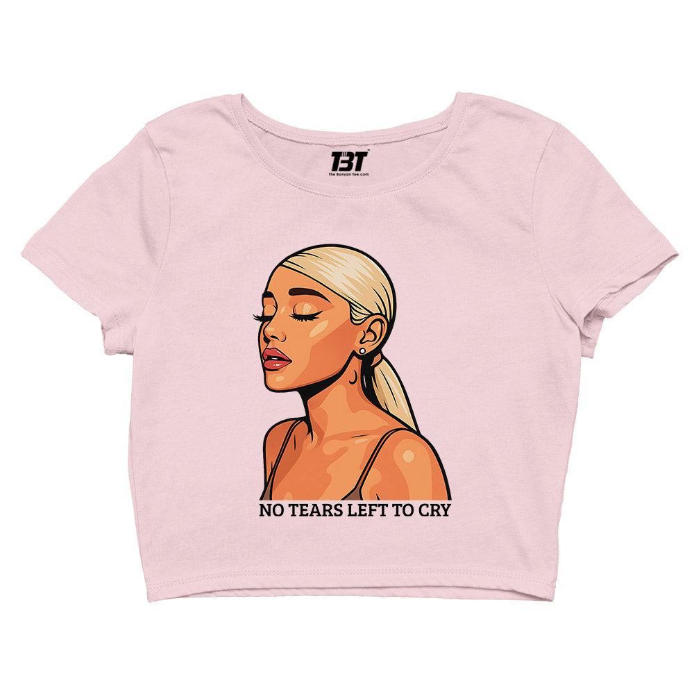 ariana grande no tears left to cry crop top music band buy online united states of america usa the banyan tee tbt men women girls boys unisex baby pink
