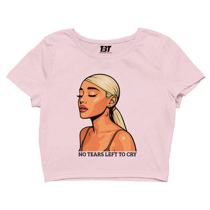 ariana grande no tears left to cry crop top music band buy online united states of america usa the banyan tee tbt men women girls boys unisex baby pink