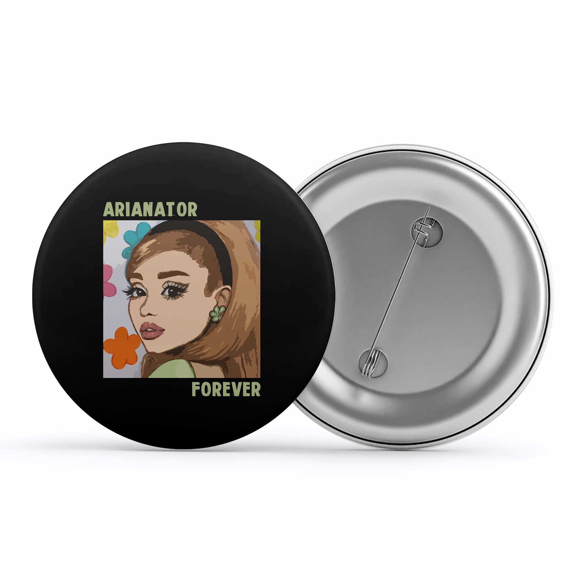 ariana grande arianator forever badge pin button music band buy online united states of america usa the banyan tee tbt men women girls boys unisex  