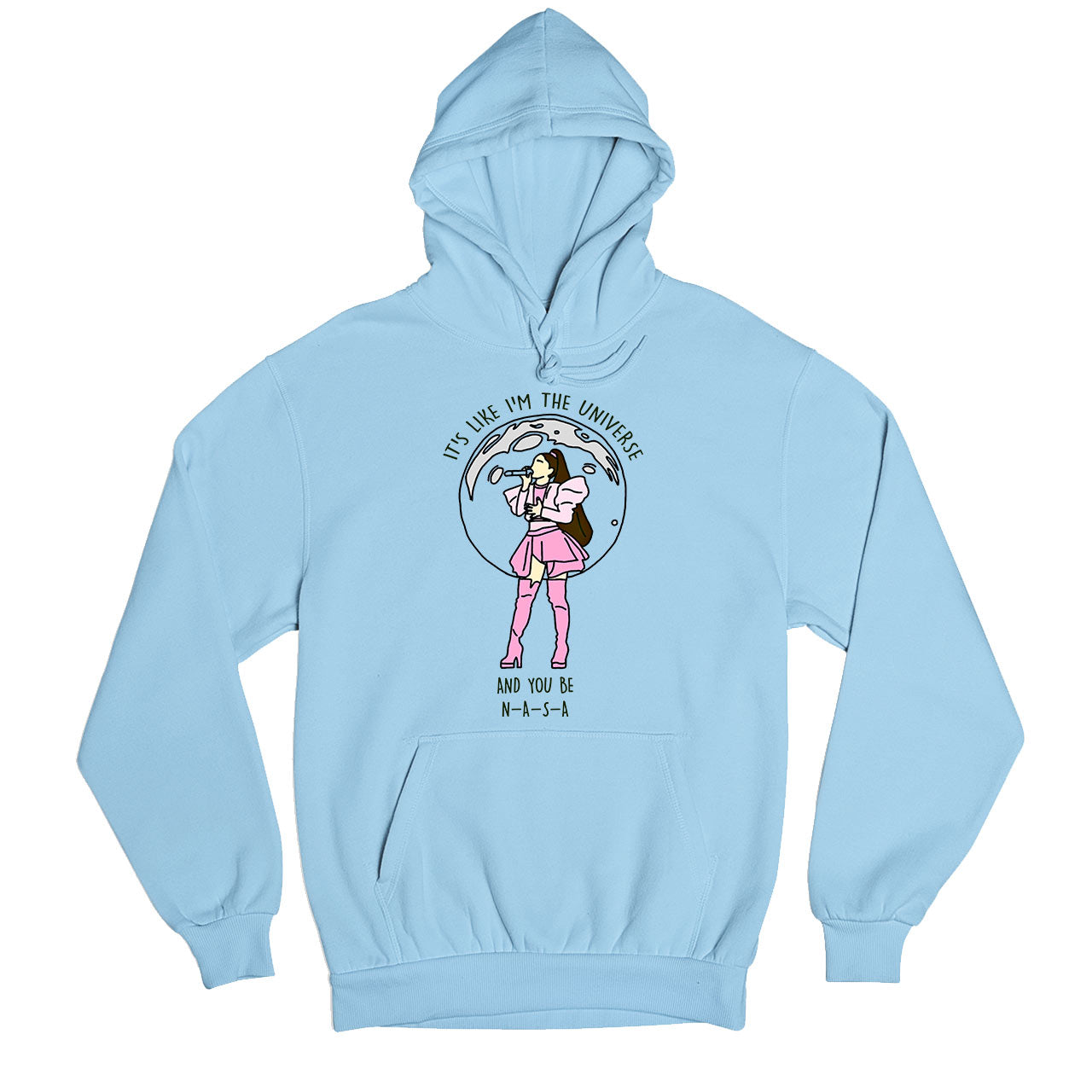 ariana grande nasa hoodie hooded sweatshirt winterwear music band buy online united states of america usa the banyan tee tbt men women girls boys unisex baby blue 