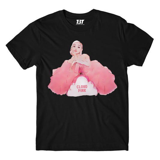 ariana grande cloud pink t-shirt music band buy online united states of america usa the banyan tee tbt men women girls boys unisex black 