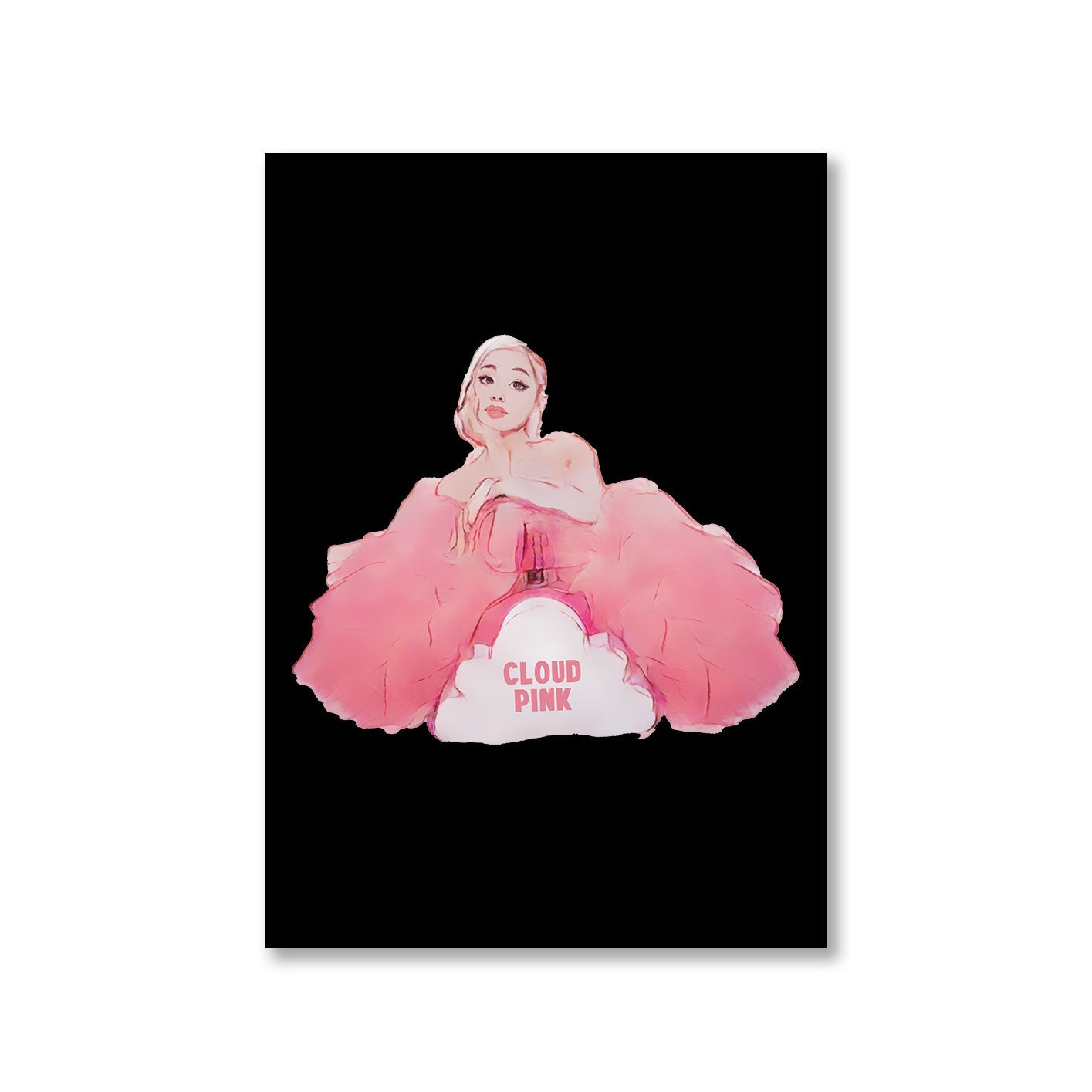 ariana grande cloud pink poster wall art buy online united states of america usa the banyan tee tbt a4 