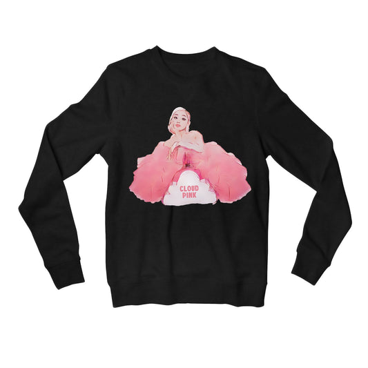 ariana grande cloud pink sweatshirt upper winterwear music band buy online united states of america usa the banyan tee tbt men women girls boys unisex black 