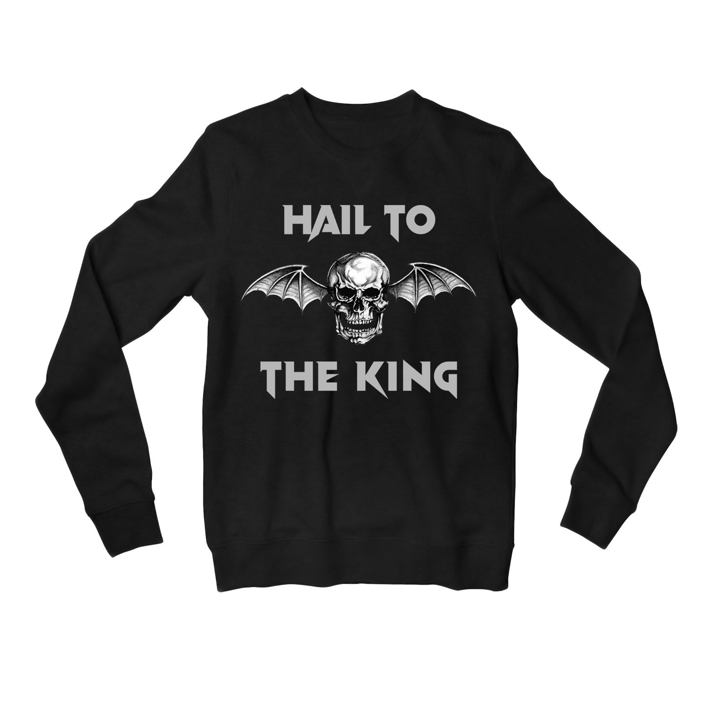 avenged sevenfold hail to the king sweatshirt upper winterwear music band buy online united states of america usa the banyan tee tbt men women girls boys unisex black