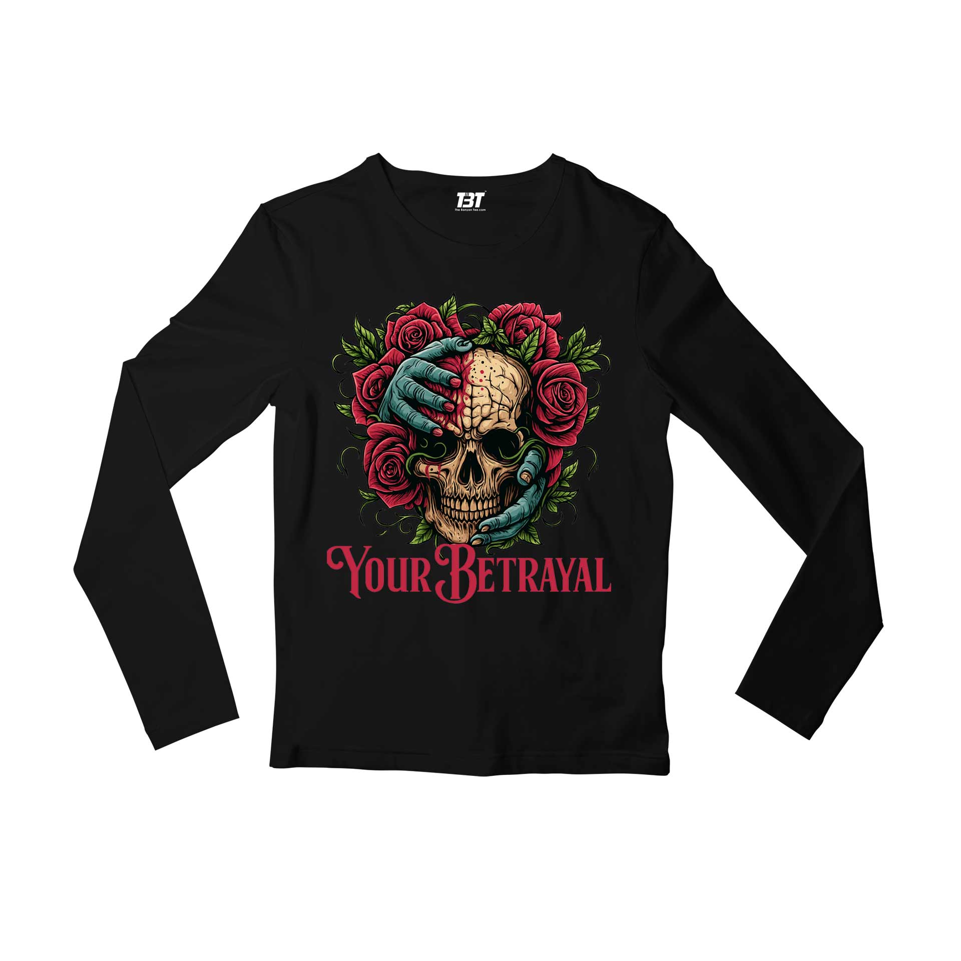 bullet for my valentine your betrayal full sleeves long sleeves music band buy online india the banyan tee tbt men women girls boys unisex black