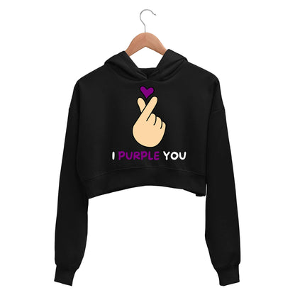 bts i purple you crop hoodie hooded sweatshirt upper winterwear music band buy online india the banyan tee tbt men women girls boys unisex black