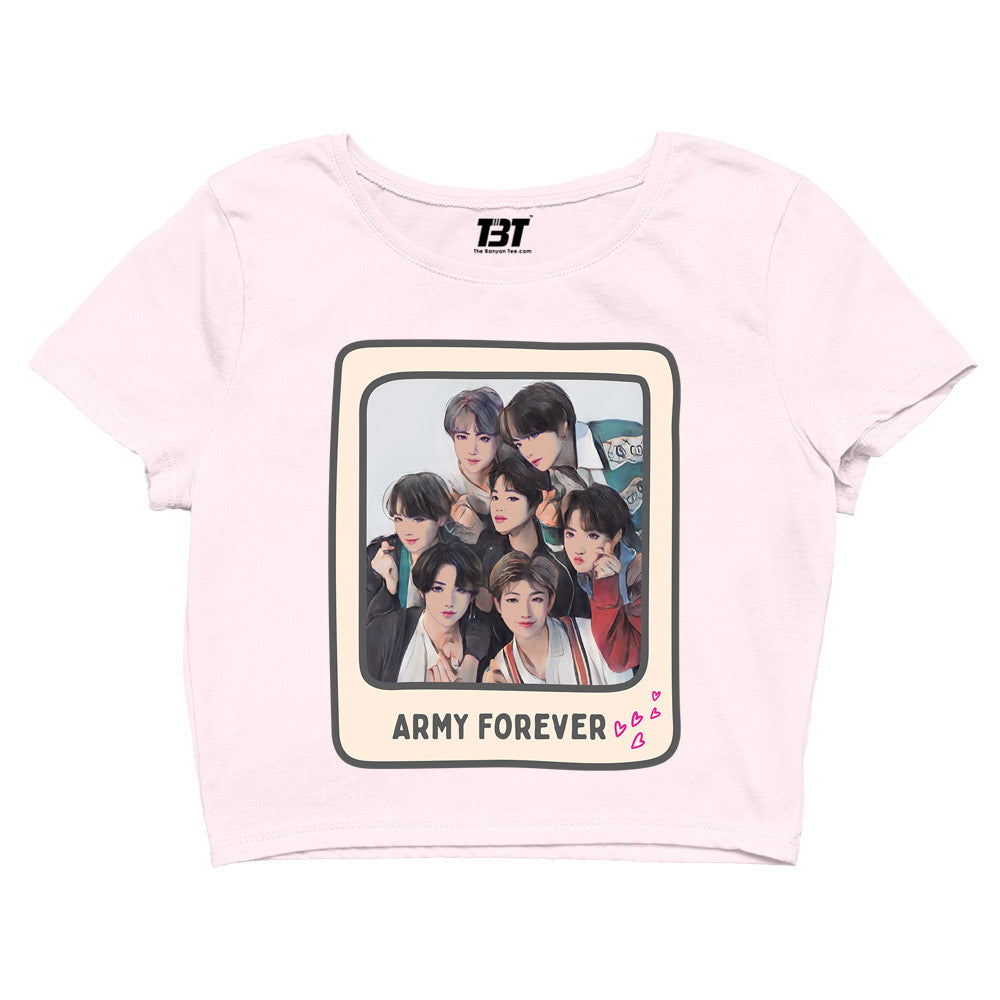 bts army forever crop top music band buy online united states of america usa the banyan tee tbt men women girls boys unisex xs