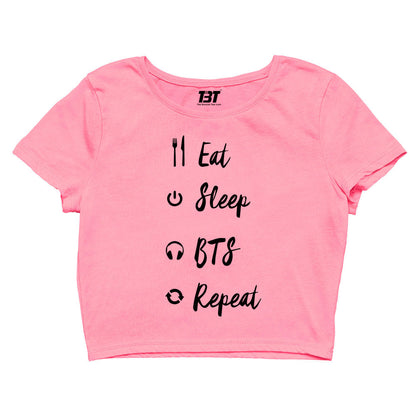 bts eat sleep repeat crop top - bangtan boys k-pop bands boy army dynamite korean crop top meesho branded men amazon