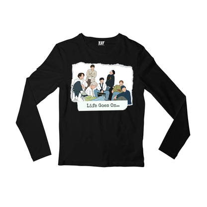 bts life goes on full sleeves long sleeves music band buy online india the banyan tee tbt men women girls boys unisex black