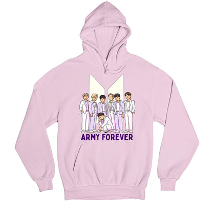 bts army forever hoodie hooded sweatshirt winterwear music band buy online united states usa the banyan tee tbt men women girls boys unisex baby blue