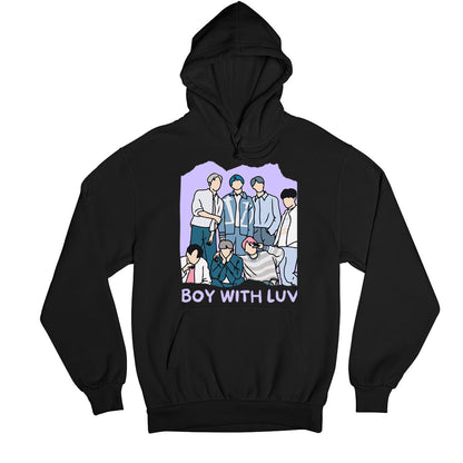 bts boy with luv hoodie hooded sweatshirt winterwear music band buy online united states usa the banyan tee tbt men women girls boys unisex black