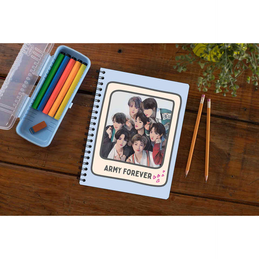 bts army forever notebook notepad diary buy online united states of america usa the banyan tee tbt unruled 