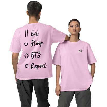 Oversized T shirt - Eat Sleep Repeat
