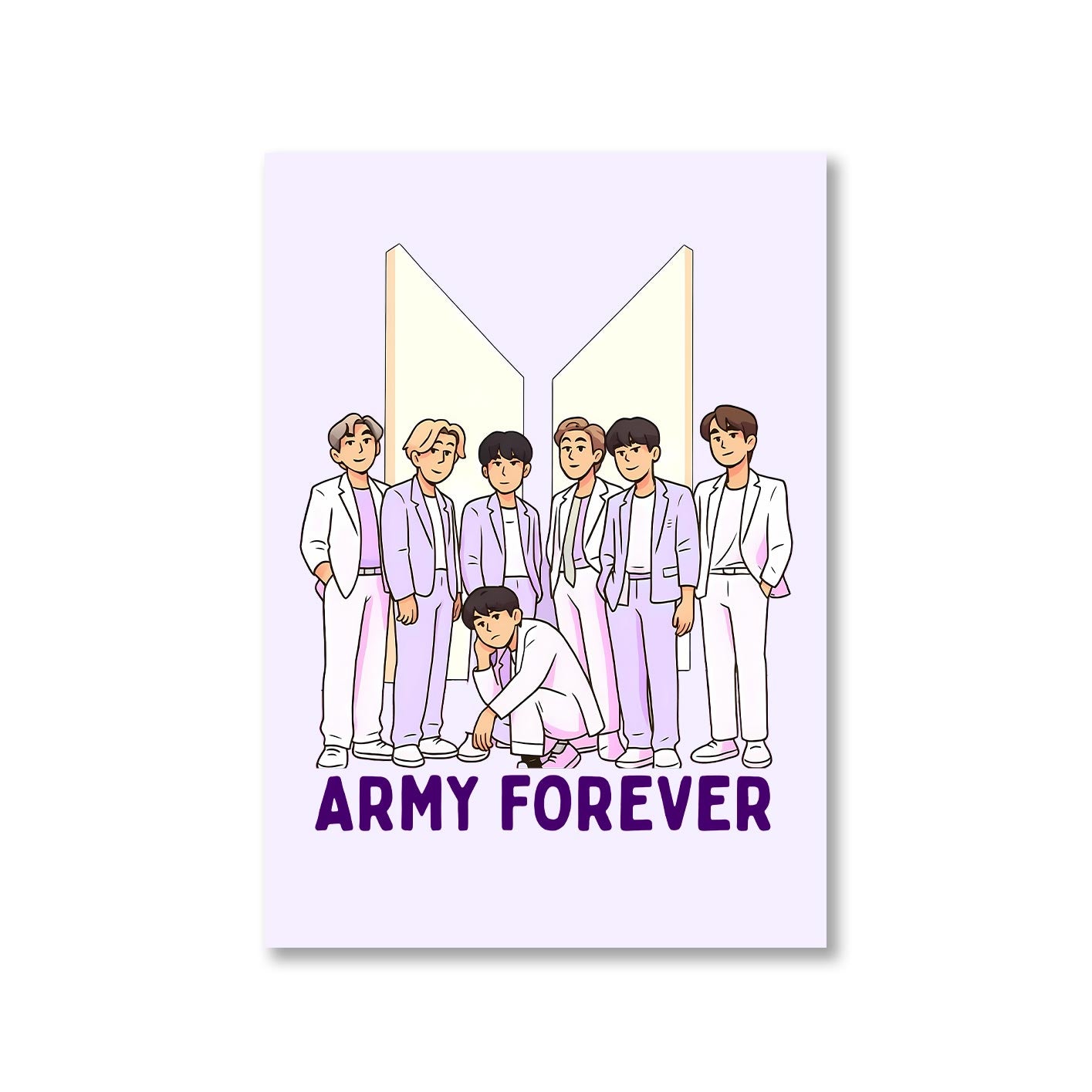 bts army forever poster wall art buy online united states of america usa the banyan tee tbt a4