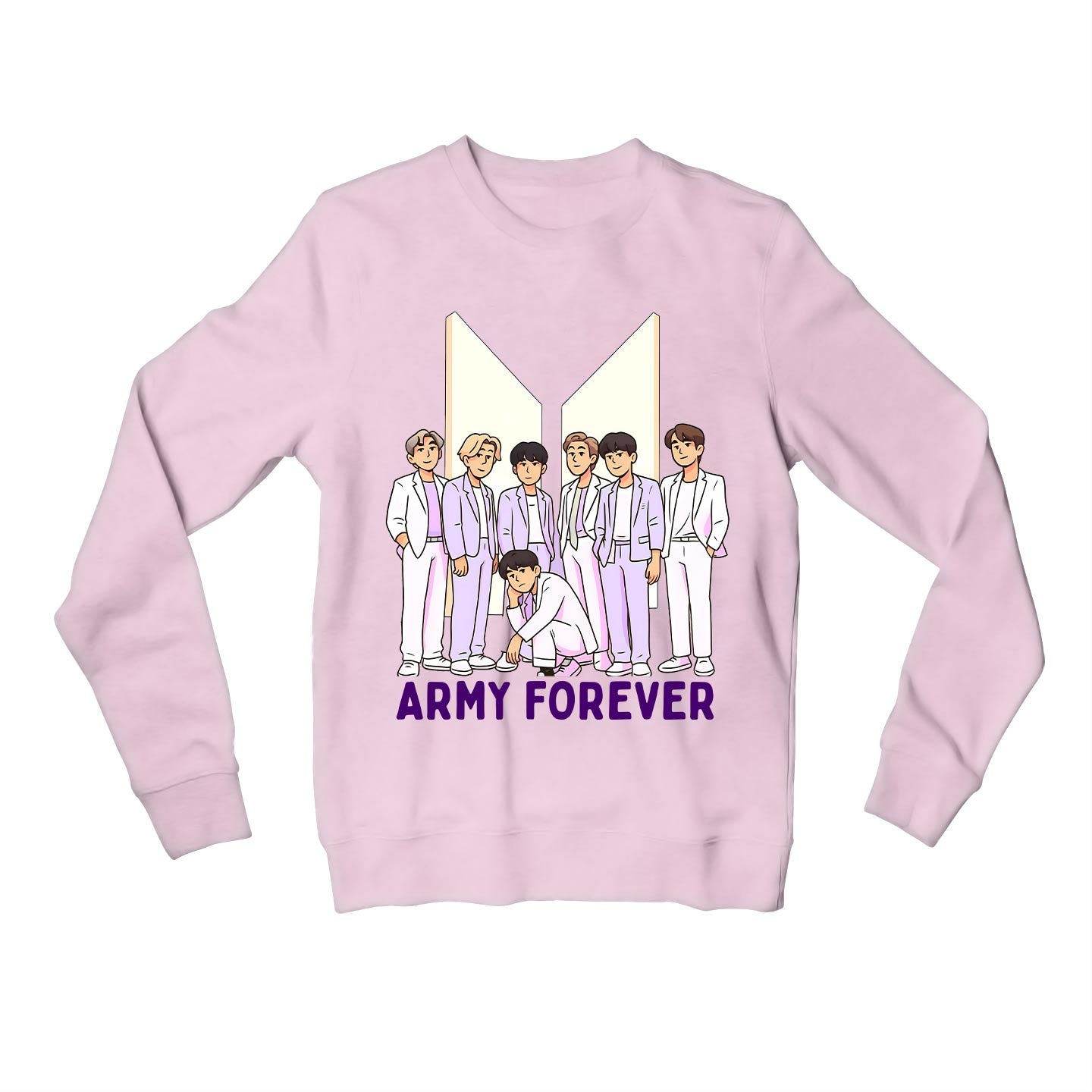 bts army forever sweatshirt upper winterwear music band buy online united states usa the banyan tee tbt men women girls boys unisex black