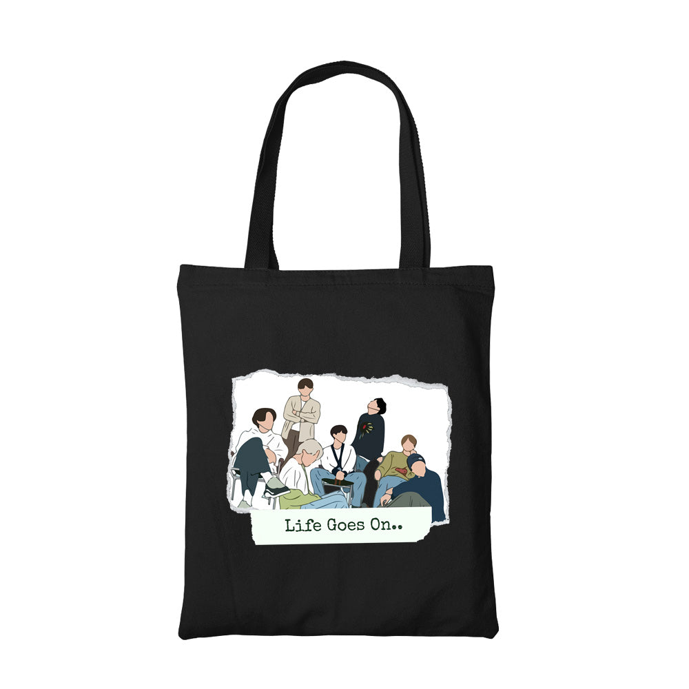 bts life goes on tote bag music band buy online united states of america usa the banyan tee tbt men women girls boys unisex  