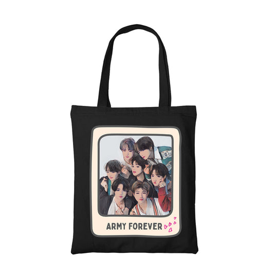 bts army forever tote bag music band buy online united states of america usa the banyan tee tbt men women girls boys unisex  