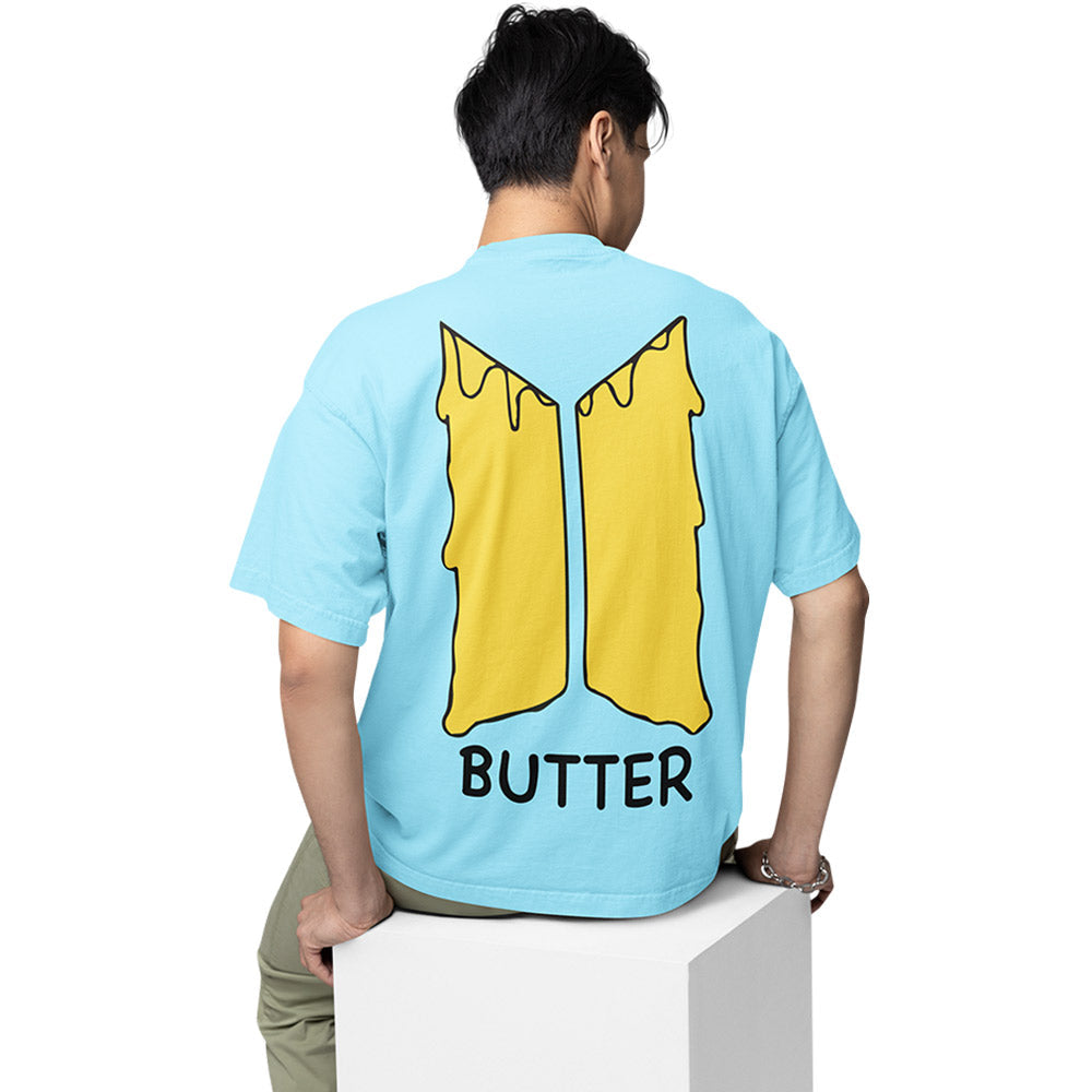 bts oversized t shirt - butter music t-shirt baby blue buy online india the banyan tee tbt men women girls boys unisex