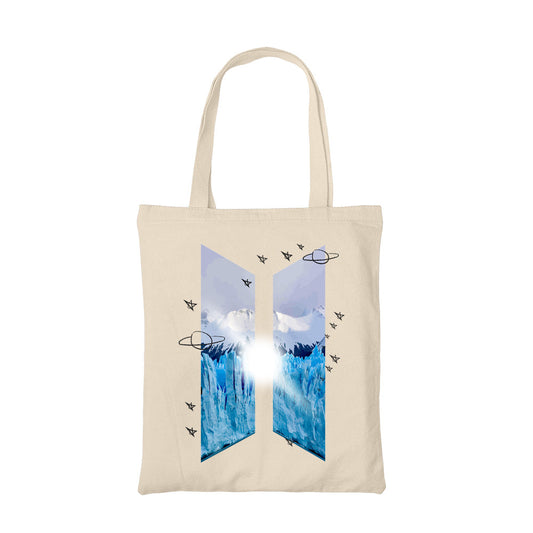 bts k pop spirit tote bag hand printed cotton women men unisex