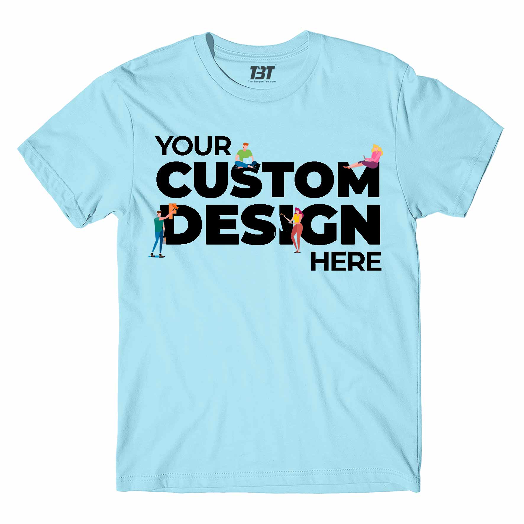 custom t shirt customized tee your design here the banyan tee personalized shirt baby blue