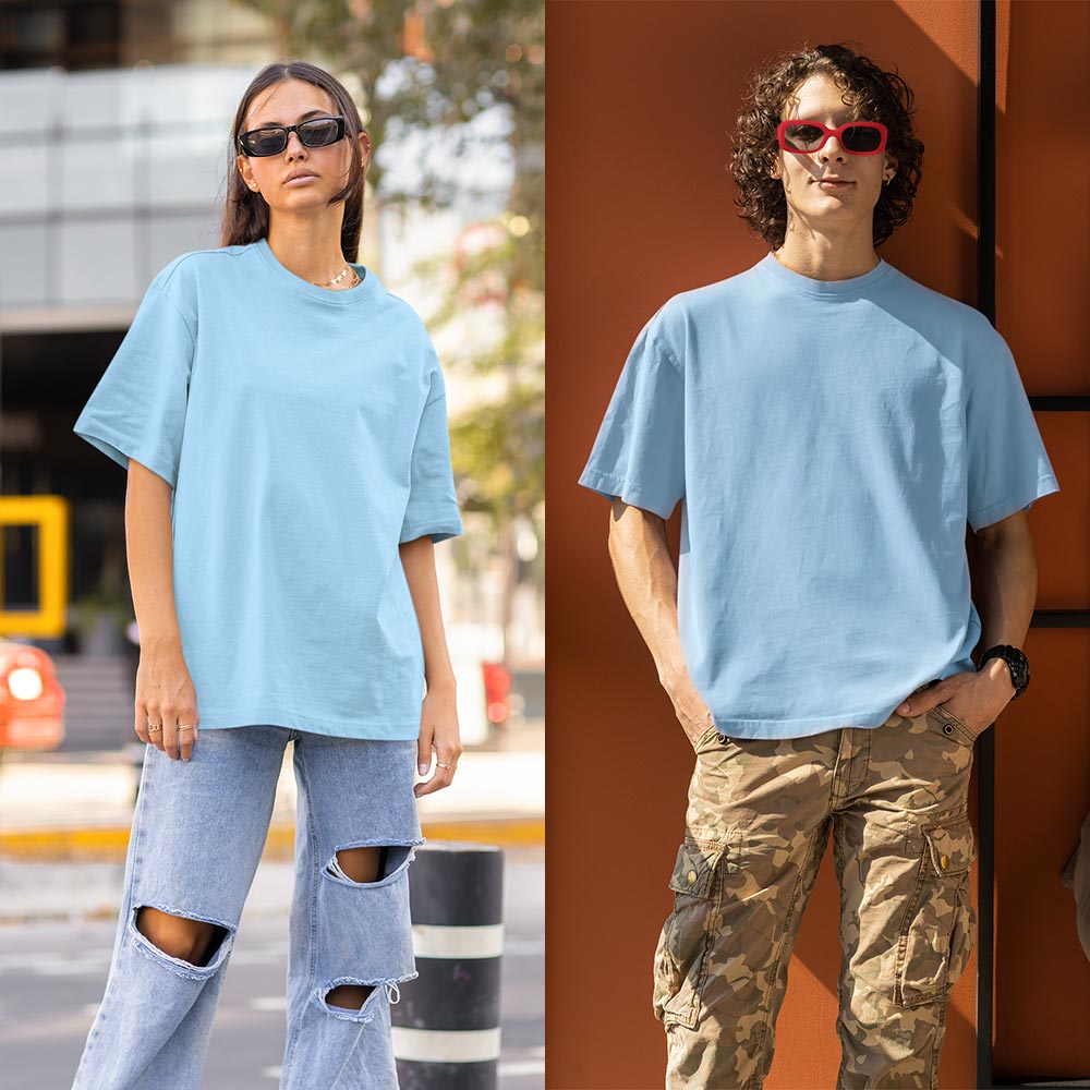 Baby Blue oversized t-shirt united states of america usa baby blue t-shirt the banyan tee tbt basics buy plain tshirts united states of america usa for men women boys girls branded