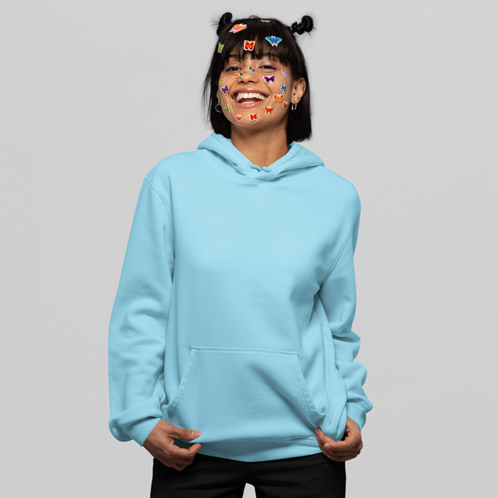 baby blue the banyan tee plain solid hoodie hooded sweatshirt for men women unisex