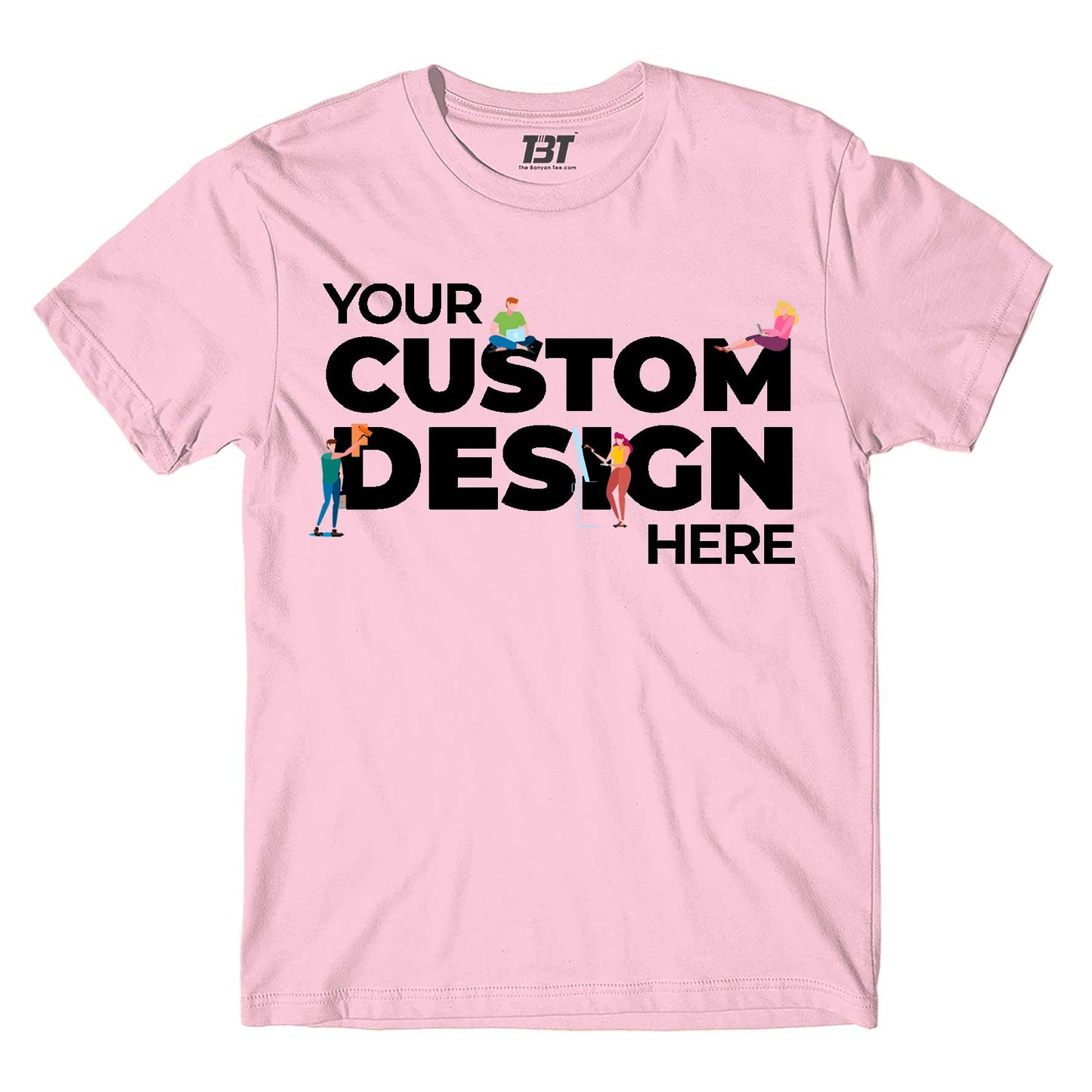 customized custom t-shirt shirt baby pink the banyan tee your design here