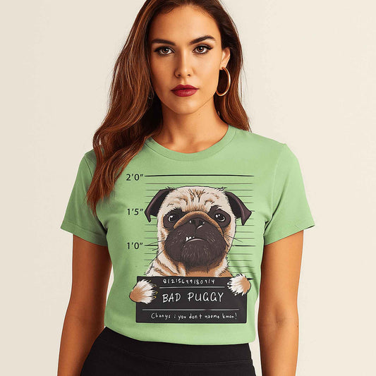 graphic bad puggy t-shirt printed graphic stylish buy online united states usa the banyan tee tbt men women girls boys unisex jade 