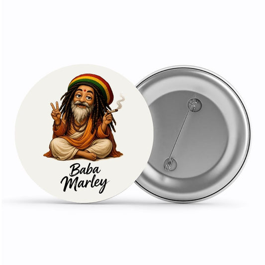 bob marley baba marley badge pin button music band buy online united states usa the banyan tee tbt men women girls boys unisex  