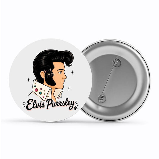 elvis presley purrsley badge pin button music band buy online united states usa the banyan tee tbt men women girls boys unisex  