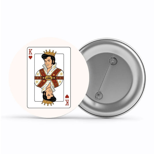 elvis presley the king of rock and roll badge pin button music band buy online united states usa the banyan tee tbt men women girls boys unisex  