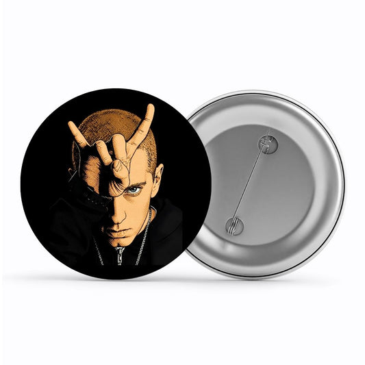 eminem bull horn badge pin button music band buy online united states usa the banyan tee tbt men women girls boys unisex  