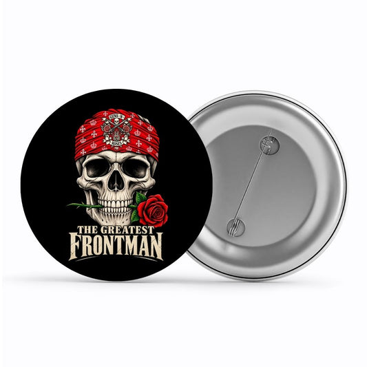 guns n' roses the greatest frontman badge pin button music band buy online united states usa the banyan tee tbt men women girls boys unisex  