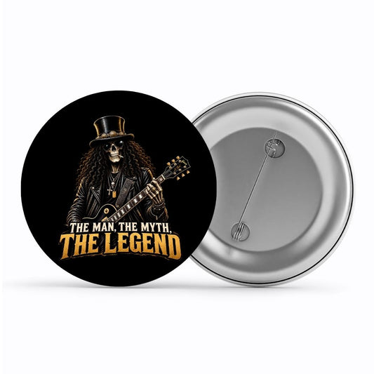 guns n' roses the guitar legend badge pin button music band buy online united states usa the banyan tee tbt men women girls boys unisex  