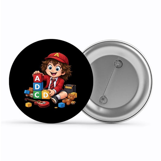ac/dc back in blocks badge pin button music band buy online united states usa the banyan tee tbt men women girls boys unisex  