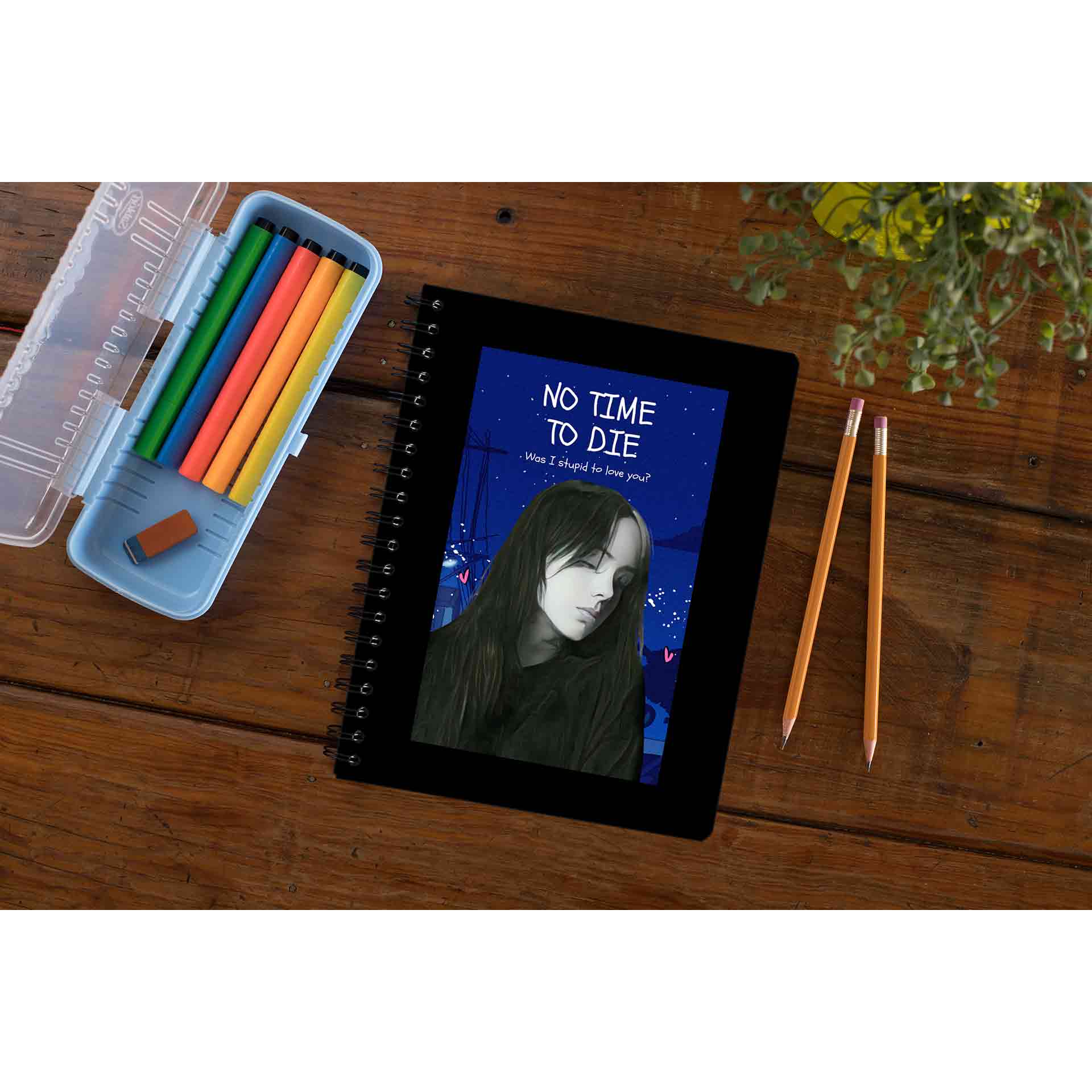 billie eilish no time to die notebook notepad diary buy online united states of america usa the banyan tee tbt unruled