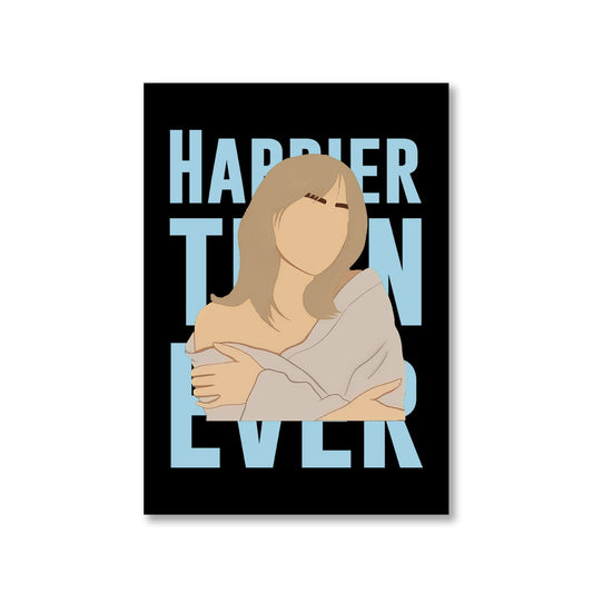 billie eilish happier than ever poster wall art buy online united states of america usa the banyan tee tbt a4