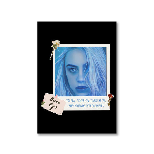 billie eilish ocean eyes poster wall art buy online united states of america usa the banyan tee tbt a4