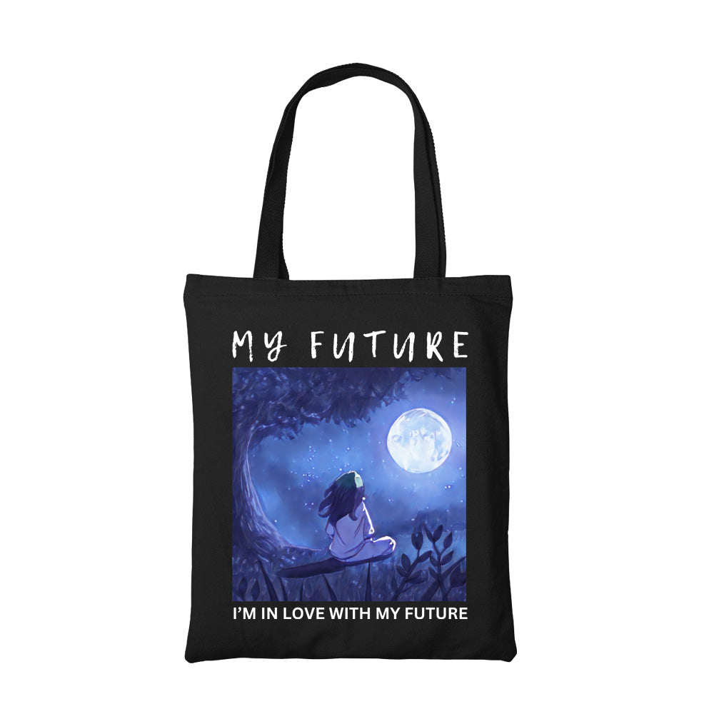 billie eilish my future than ever tote bag hand printed cotton women men unisex