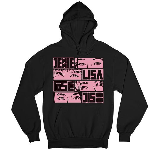 black pink jennie lisa rose jisoo hoodie hooded sweatshirt winterwear music band buy online united states usa the banyan tee tbt men women girls boys unisex black song k pop jennie lisa jisoo rose